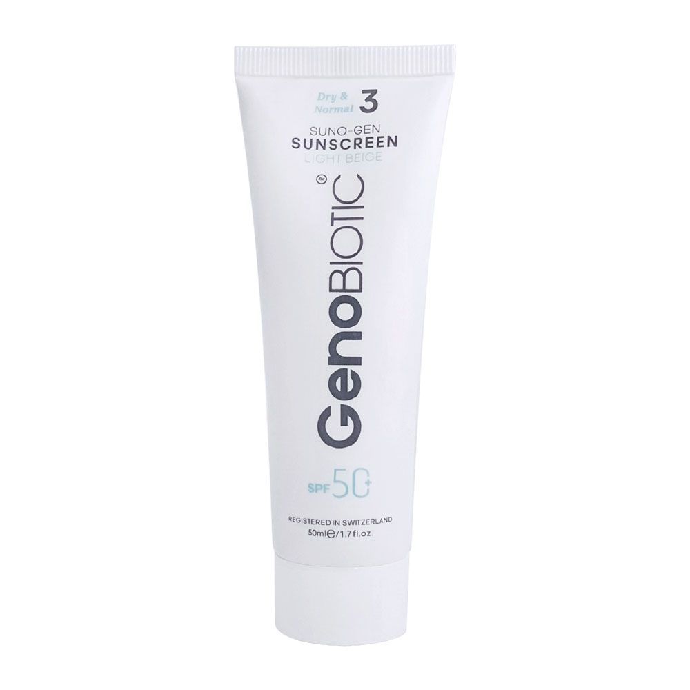 کرم ضد آفتاب بژ روشن 2 پوست نرمال تا خشک SPF50 ژنو